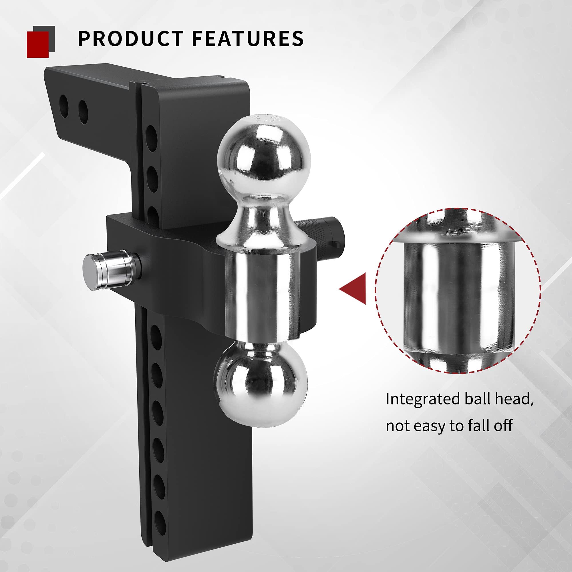 Amazon.co.jp: YITAMOTOR トレーラーヒッチ 調節可能 2インチ