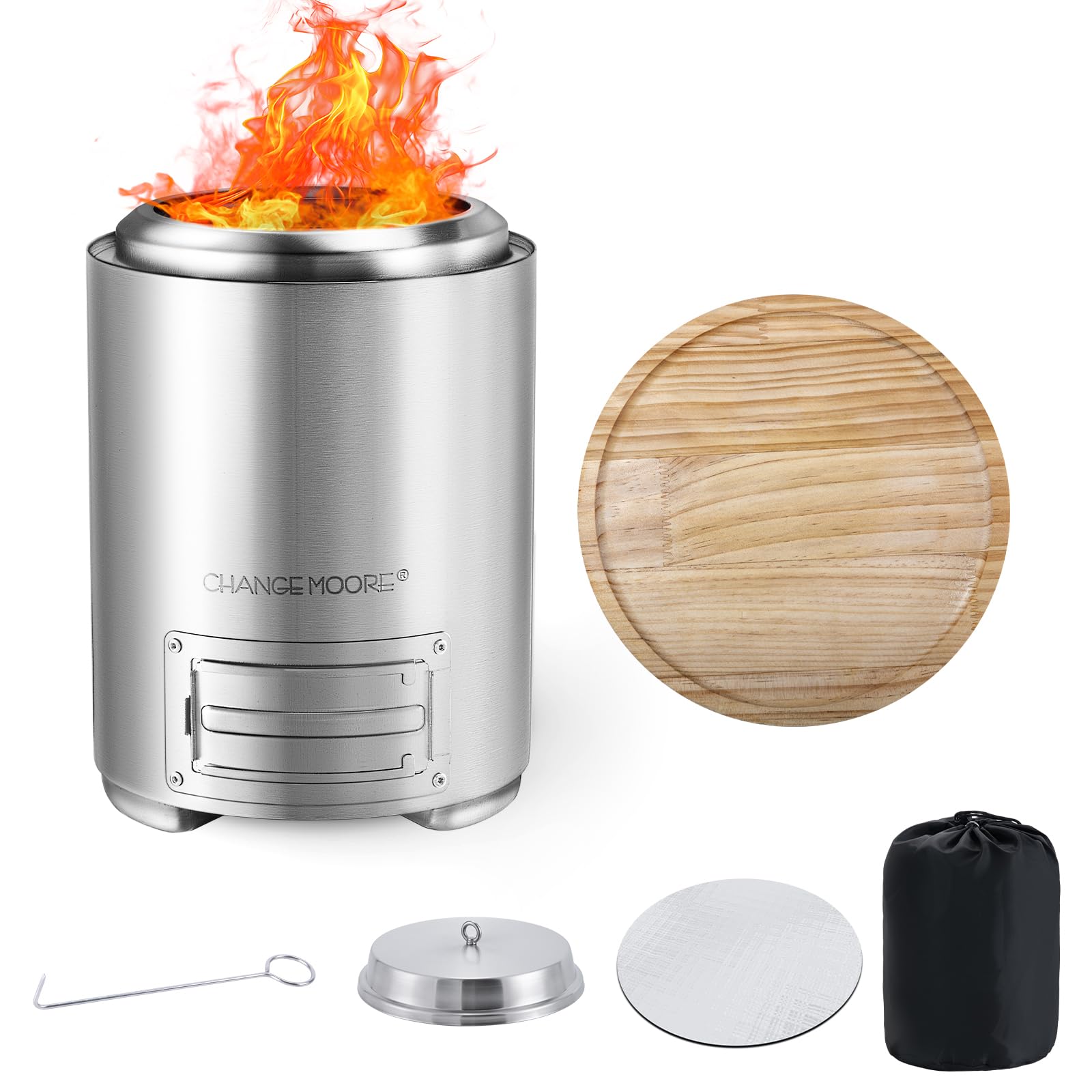 Amazon | CHANGE MOORE キャンプストーブ ウッドストーブセット