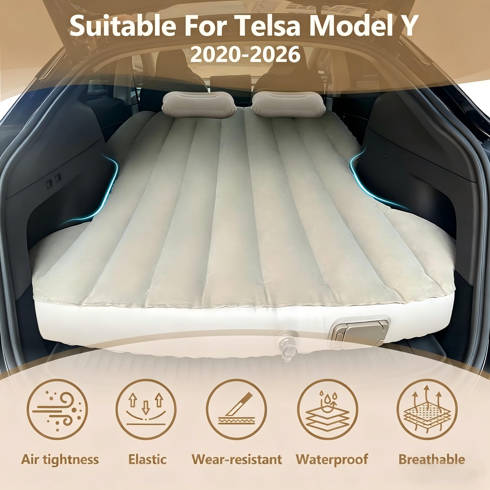Amazon.co.jp: Tesla Model Yエアマットレス、自己膨張式カーキャンプ