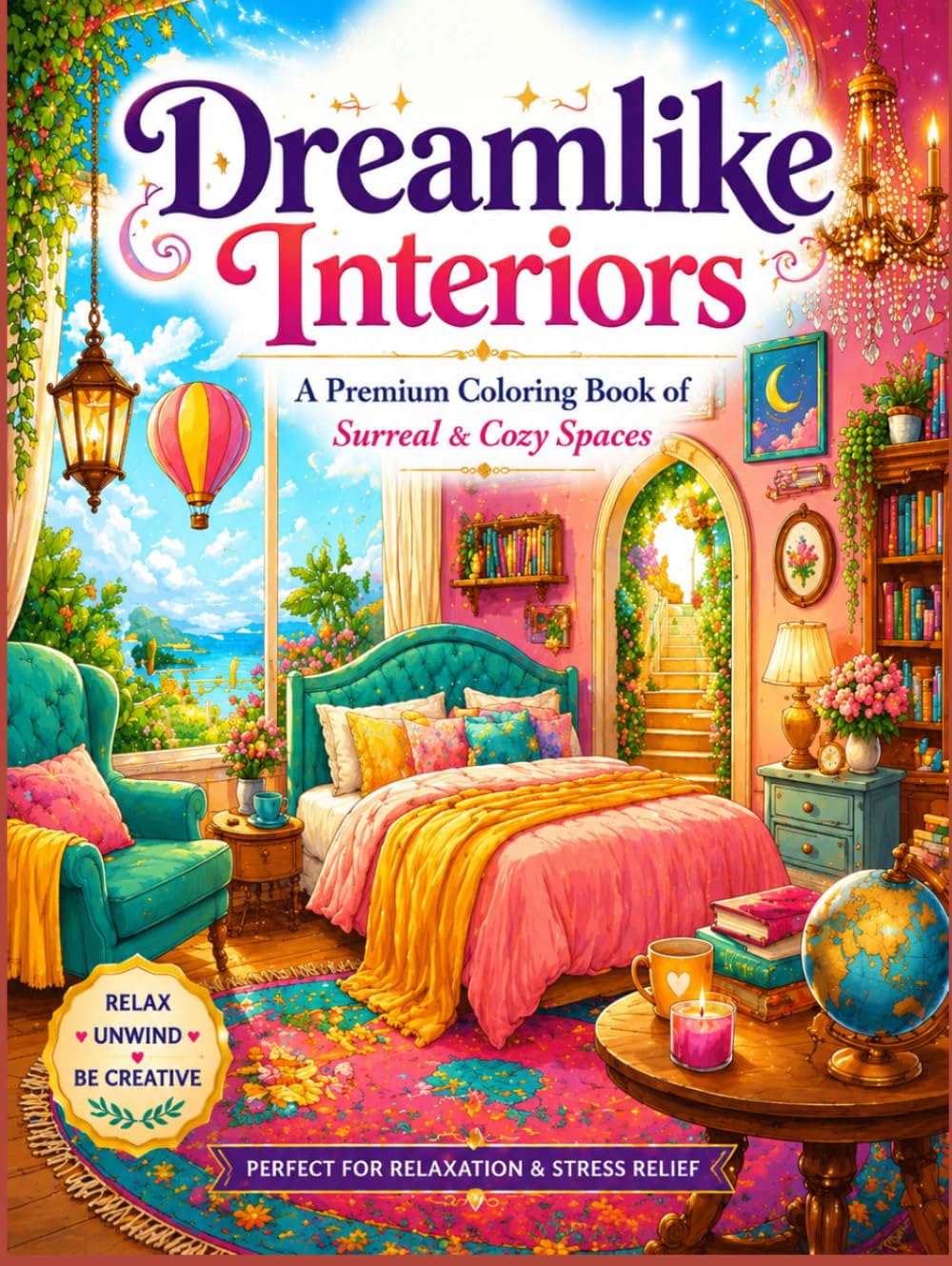 Weird Cozy Rooms – A Whimsical Adult Colouring Book: Surreal Dreamy Interiors, Floating Furniture & Imaginative Holiday Fun (CozyWhimsy Series)