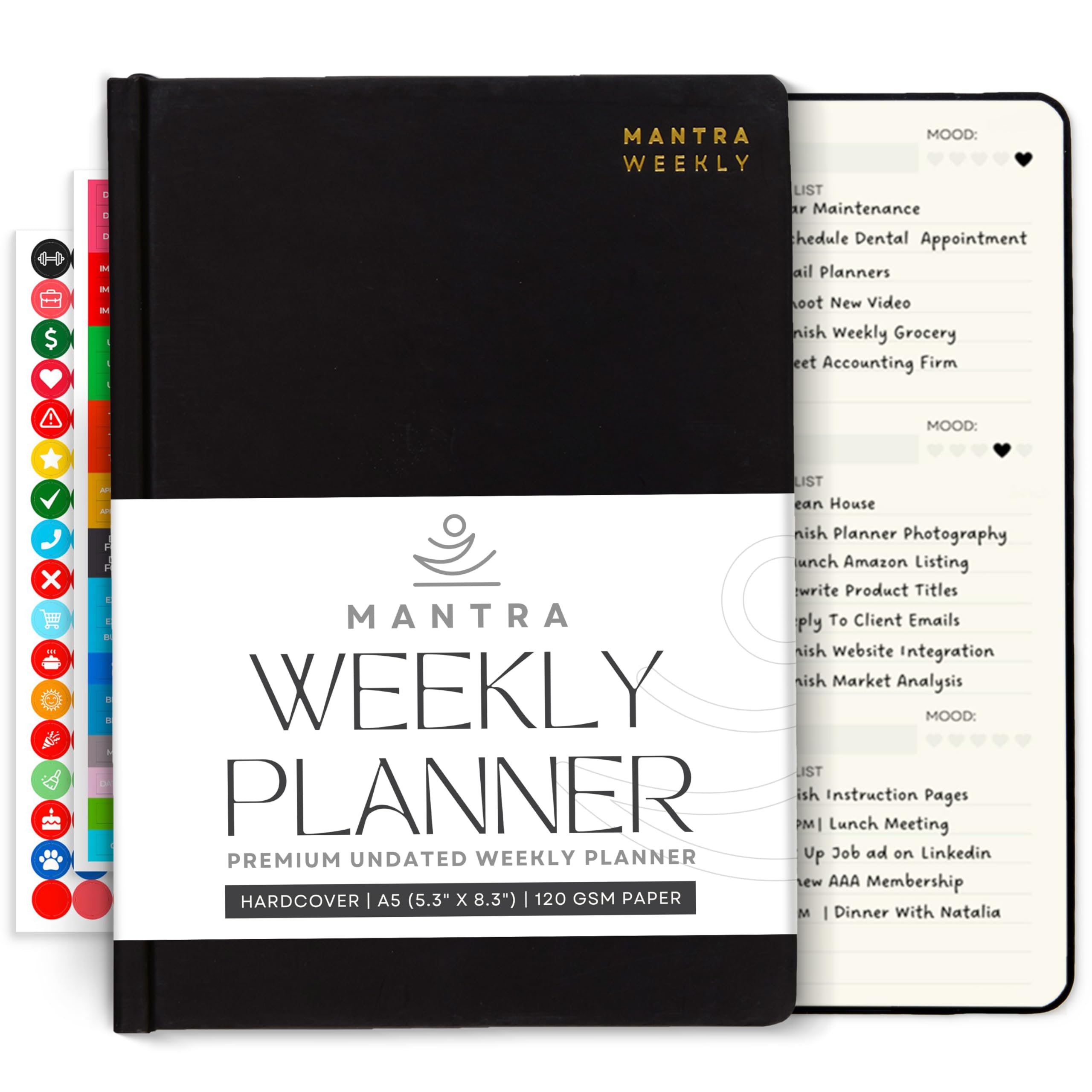 Planer 2024-2025 dla kobiet i mężczyzn - 5 x 8 A5 - Mantra Planner