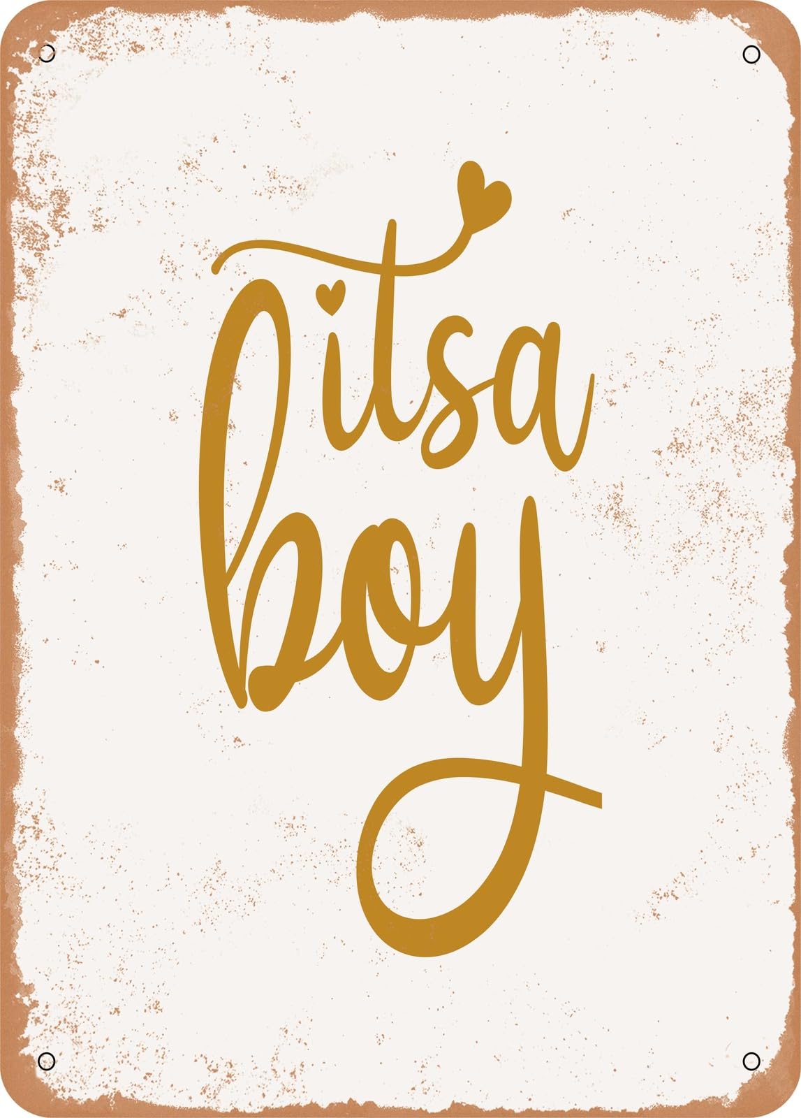 Miaomansenstore Boys Metal Sign - It's A - Vintage Rusty Look Home Decor