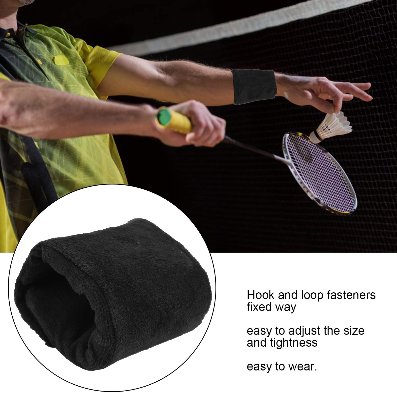 Bediffer Protège-poignet Durable pour L'entraînement de Force et L'exercice, Coton et Caoutchouc Anti-transpiration, 2 Pièces, 13 X 4,1 X 0,6 Pouces
