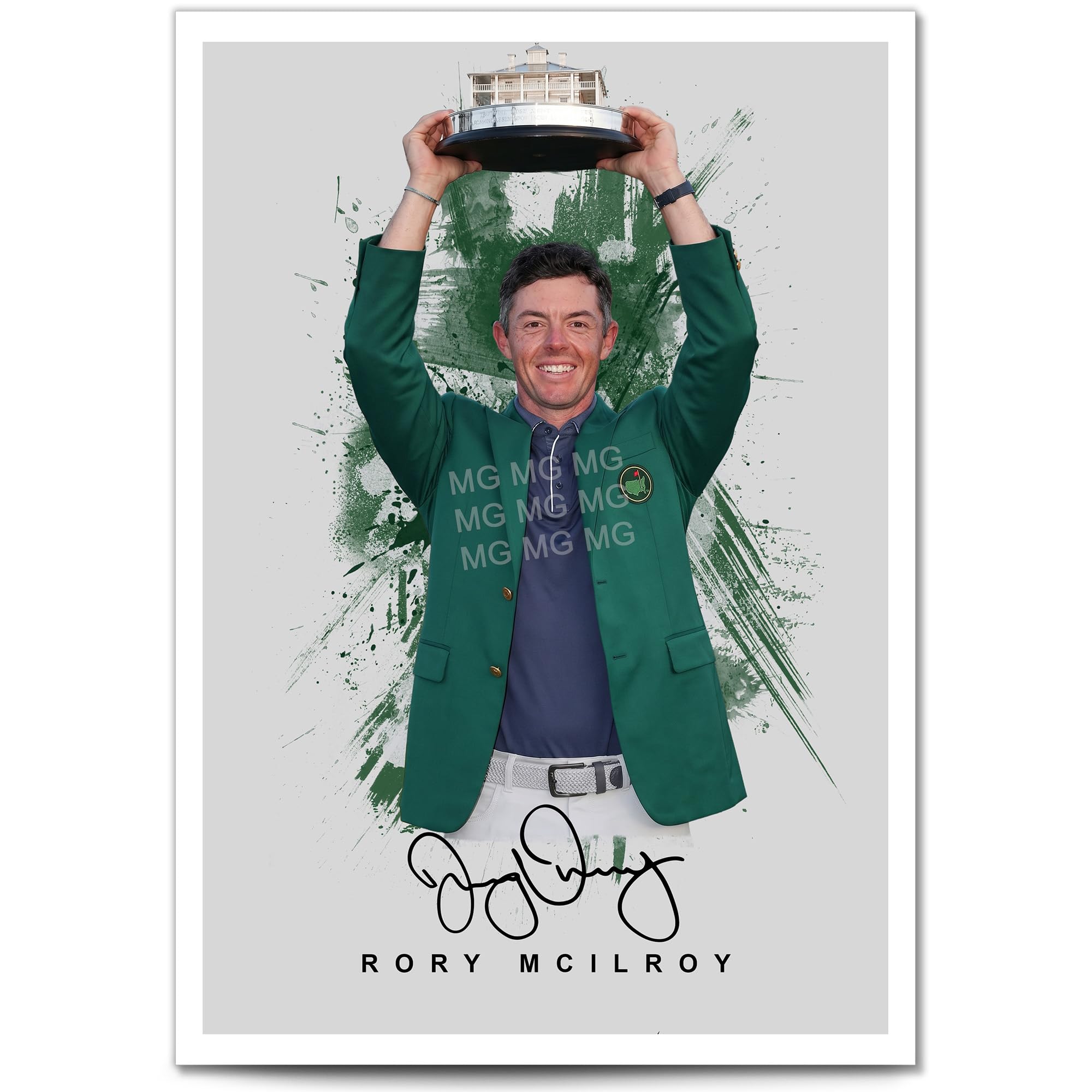 Rory McIlroy Masters Winner 2026 Signed Photo Poster A4/A3 Print Framed Autograph Gift Golf Memorabilia Northern Ireland (2025 Grey, A3 Print (Unframed))