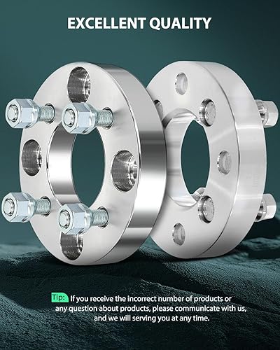 Miniatura 6 de SCITOO 4 adaptadores espaciadores de rueda de 4 x 114.3 a 4 x 100 de 1 pulgada, 4 lengüetas con pernos de 12 x 1.5 de 2.913in, compatible con 626
