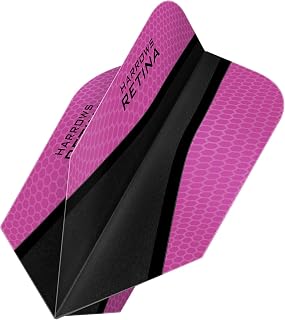Harrows Retina X | Premium Extra Strong 100 Micron Dart Flights in Slim Shape, 1 Set of 3 Flights, 3 Flights In Total, Pink
