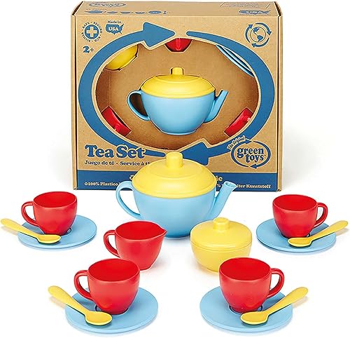 Miniatura 6 de Green Toys Set de té, azul, rojo y amarillo