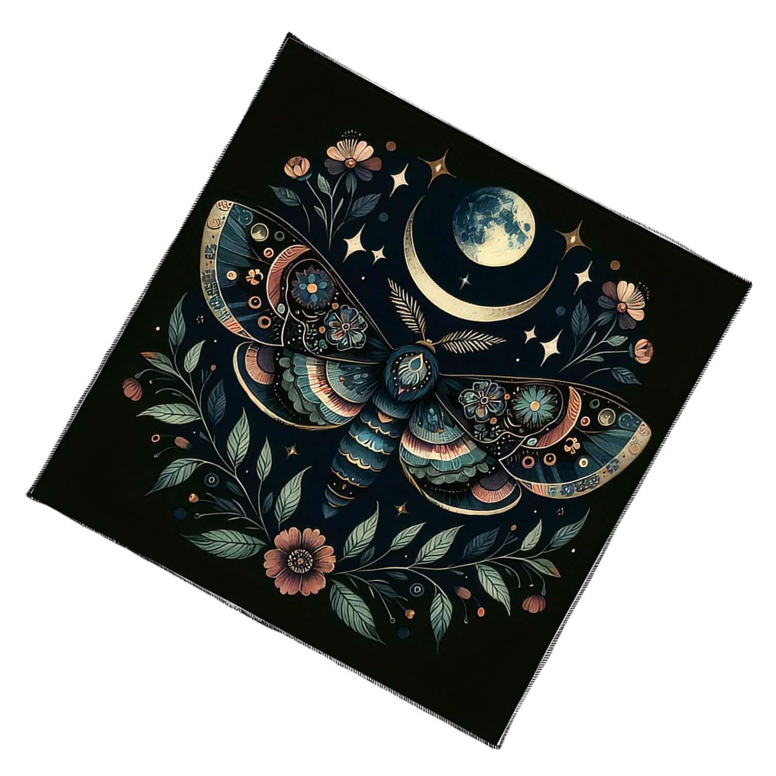 Yprewy Girls Light Tarots Tablecloth Butterfly Flower Astrology Altars Cloth Divinations Card Table Cloth Tapestry Witchcrafts Supply