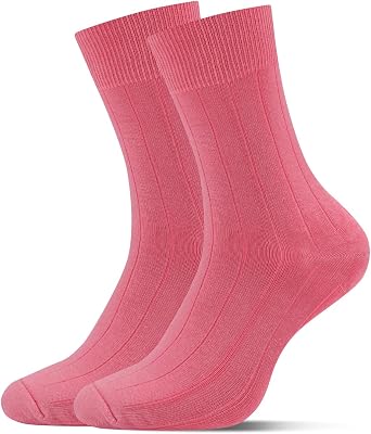 Mens Ribbed Crew Dress Socks Anti Odor Socks Size 8-13