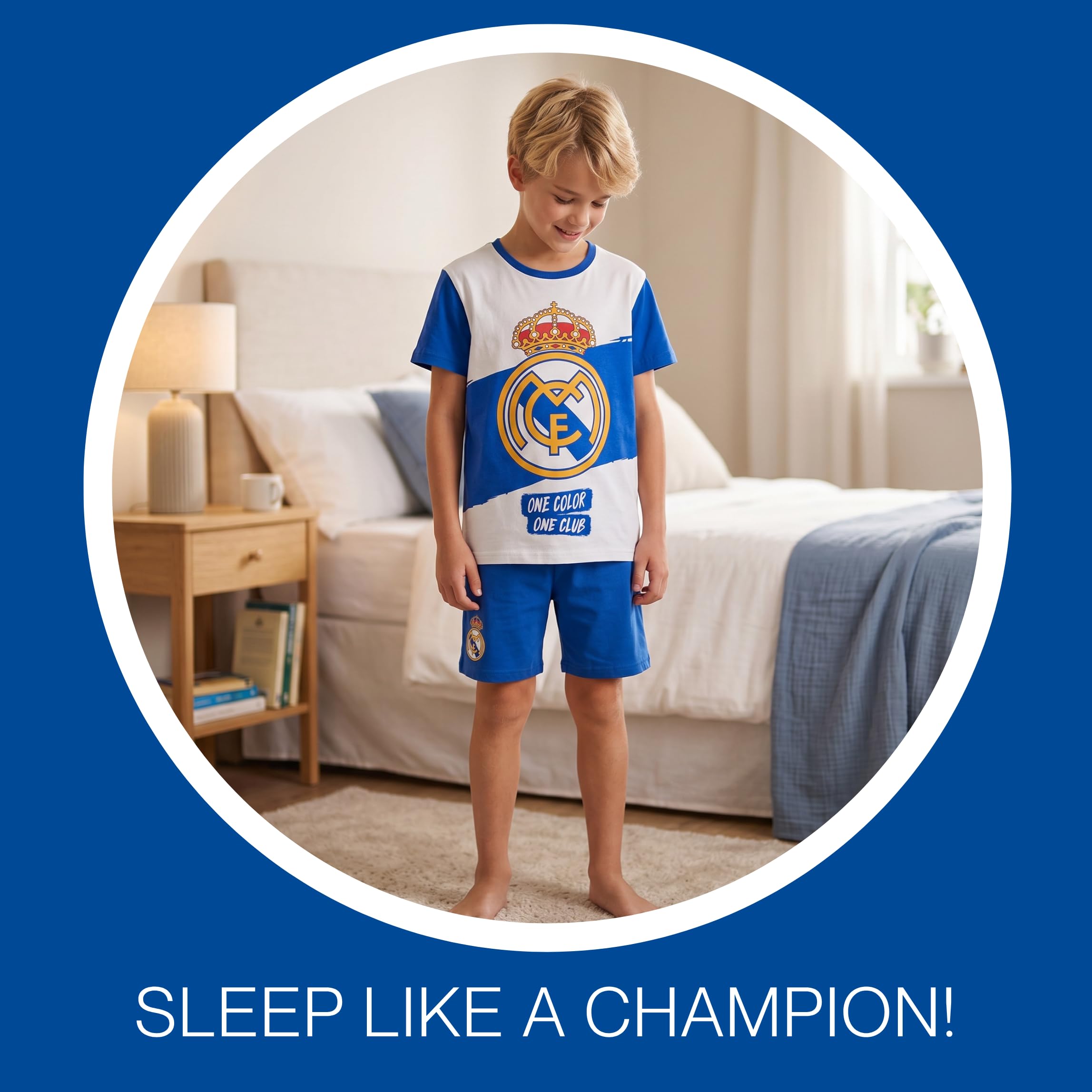 CF REAL MADRID T-shirt e Pantaloncini da Ragazzi, Set da 2 Pezzi per Bambini, Taglia 4 a 10 anni