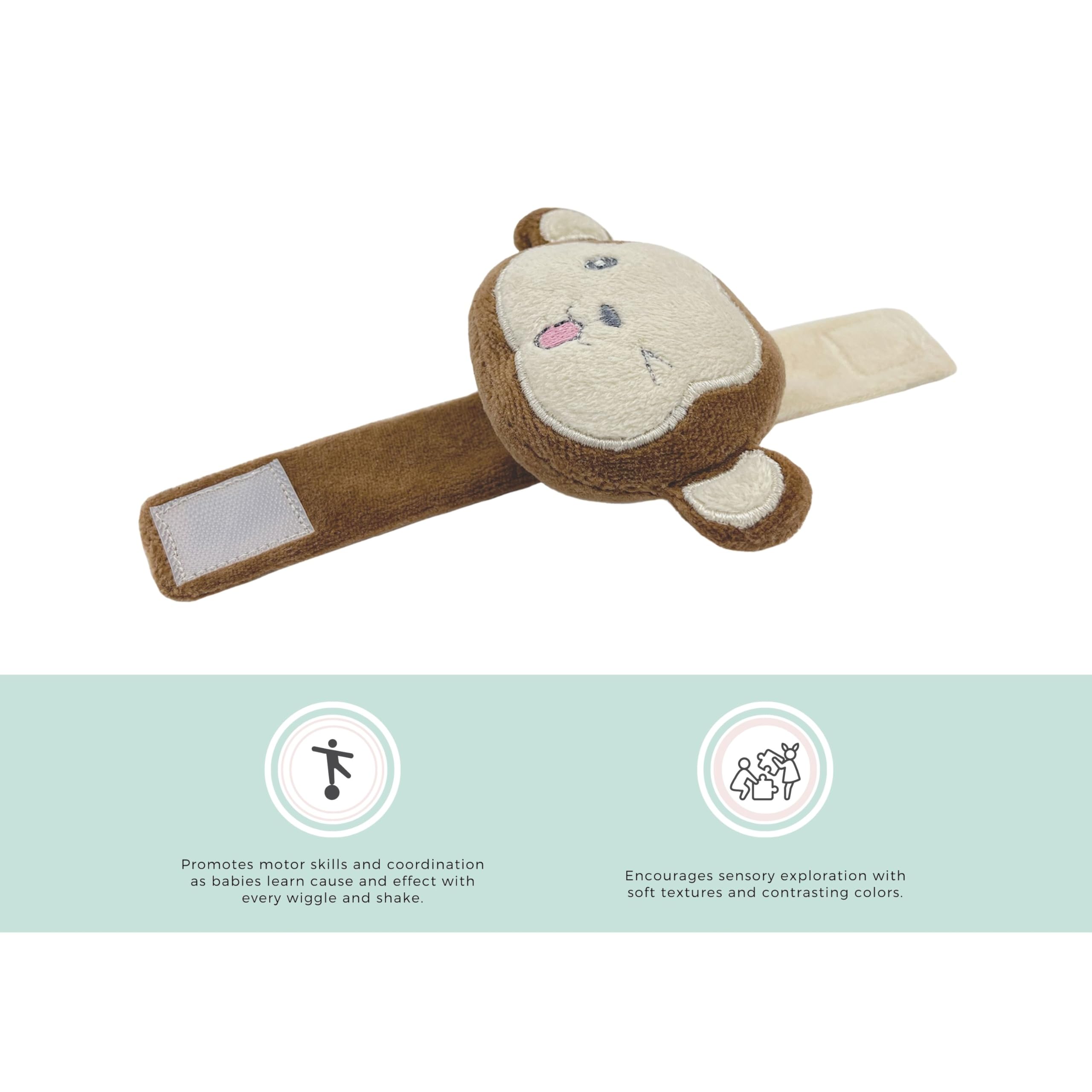 abracadabra Wrist Rattle Bpa Free, Brown For Newborns & Infants (18 X 11 X 4 Cm, 0+ Months, Monkey) - Image 3 thumbnail