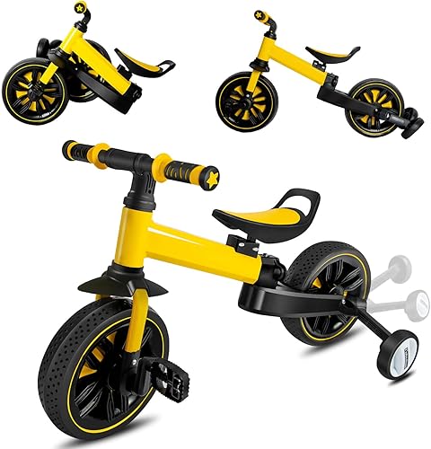 Bicicleta de equilibrio para niños de 2 años, bicicleta de equilibrio con iluminación colorida para niños de 2, 3, 4, 5 años, altura ajustable,