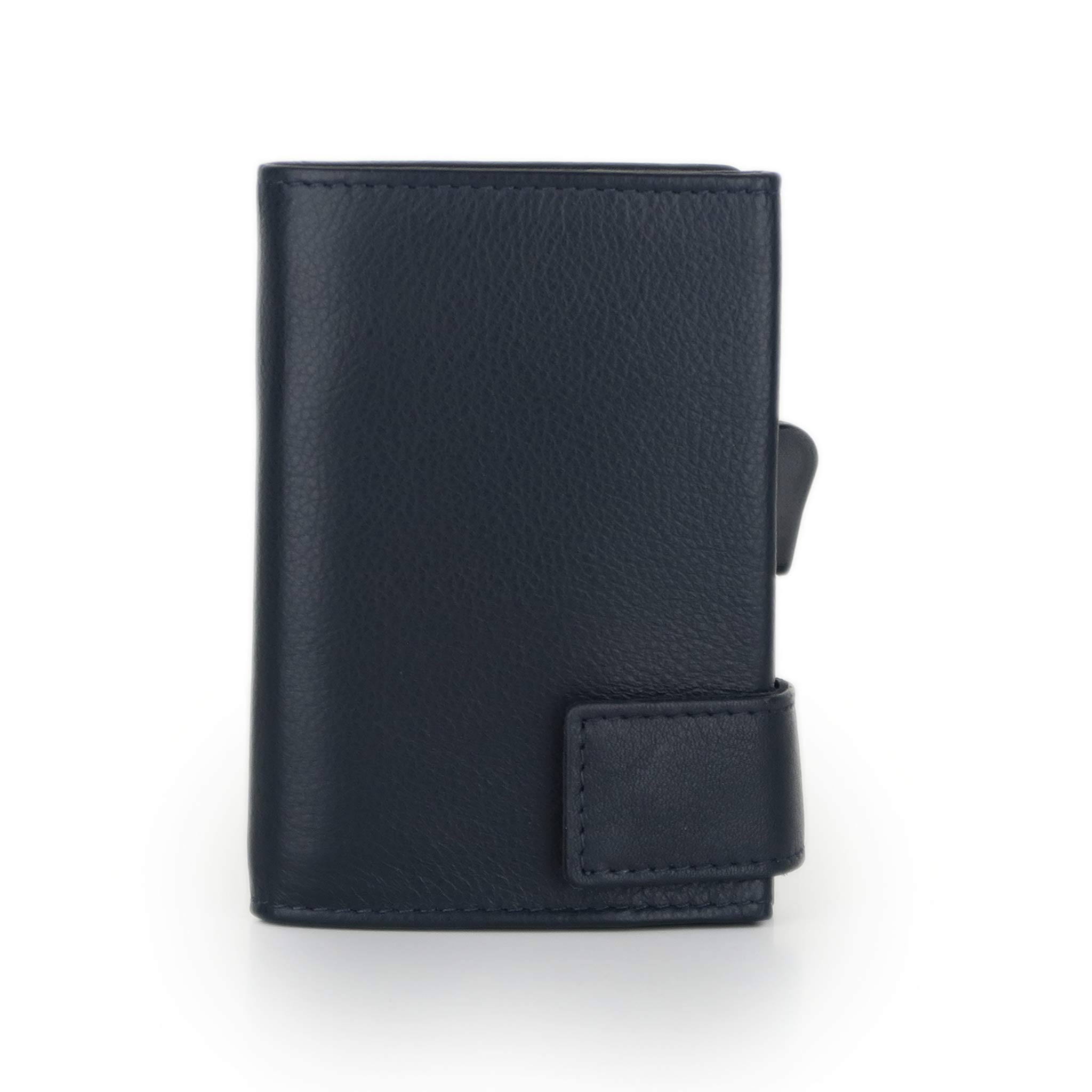 SecWal Astuccio per carte di credito con scomparto portamonete con cerniera (blu