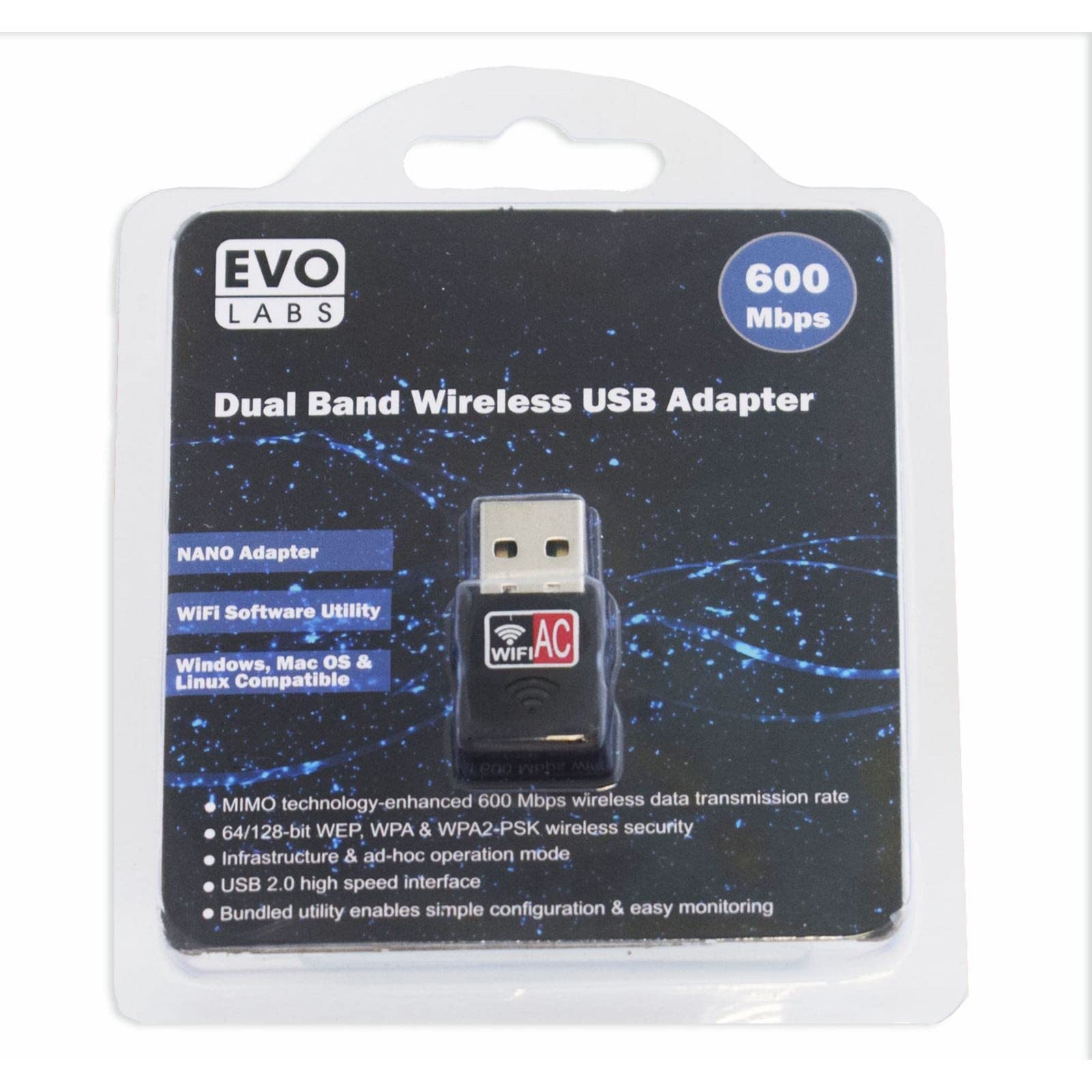EVO LABSNPEVO-AC600USB network card WLAN 600 Mbit/s