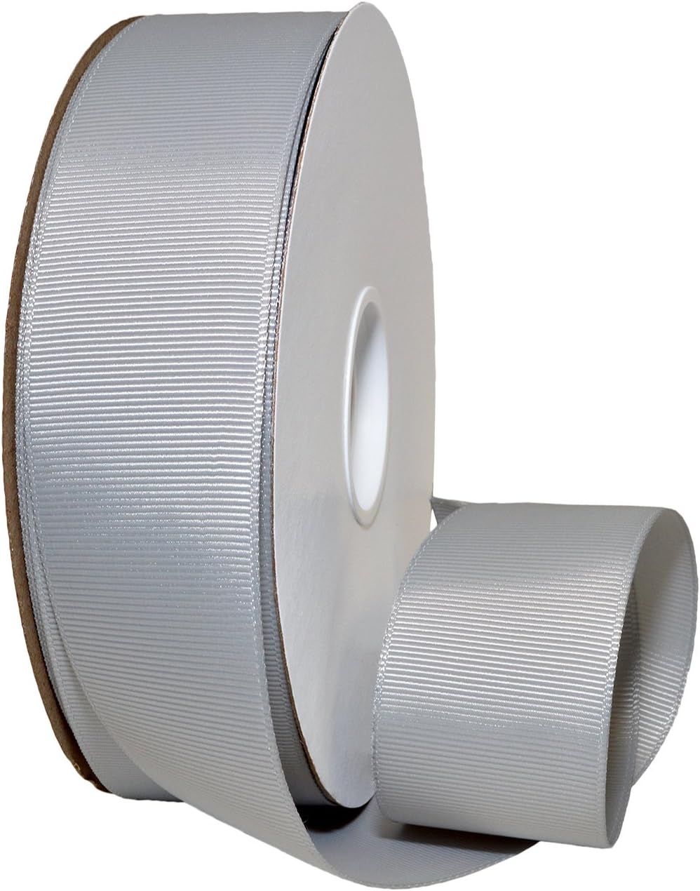 Morex Ribbon Grosgrain Fabric Solid Color Ribbons, Gift Wrapping, Christmas and Wedding Décor, for Crafting and Floral Arrangements, 1.5" x 50 Yd, Shell Grey