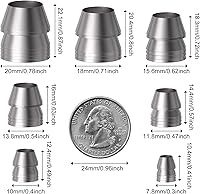 Vista 2 de PAGOW Paquete de 7 cuñas de mango redondo de seguridad, juego de cuña con mango cónico para hacha de martillo