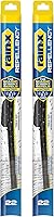 Rain-X Repellency 22" Water Repellent Wiper Blades (2-Pack) - New Improved Latitude, Beam Tech for All-Weather Visibility
