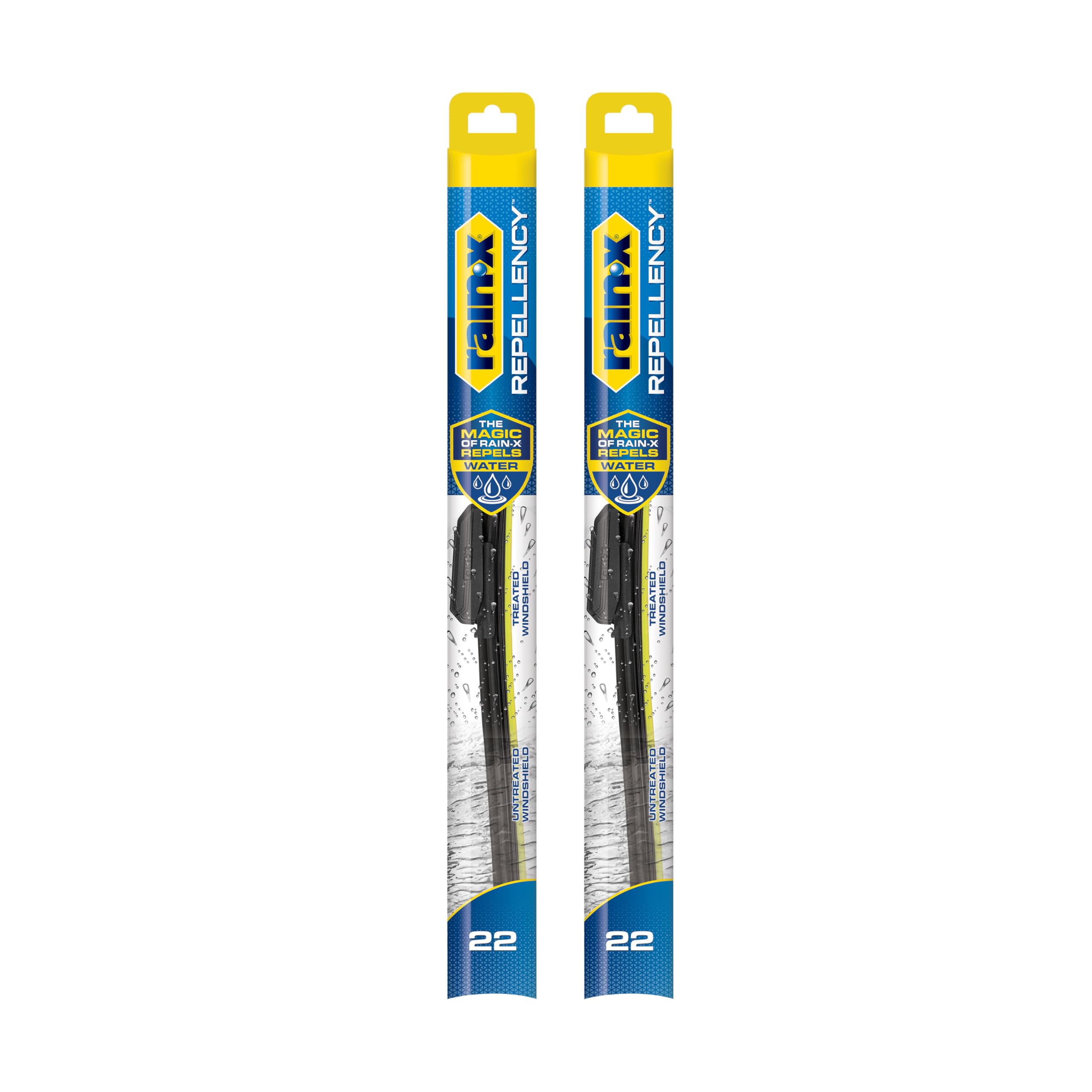Rain-X 810363 Repellency Water Repellent Wiper Blades, 22" Windshield Wipers (Pack of 2) New & Improved Version of Latitude [Amazon Exclusive]