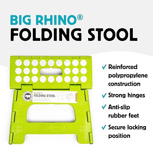 Miniatura 22 de Kikkerland Rhino II Taburete., Plástico, Blanco Blanco,Verde,Rojo -,Negro -