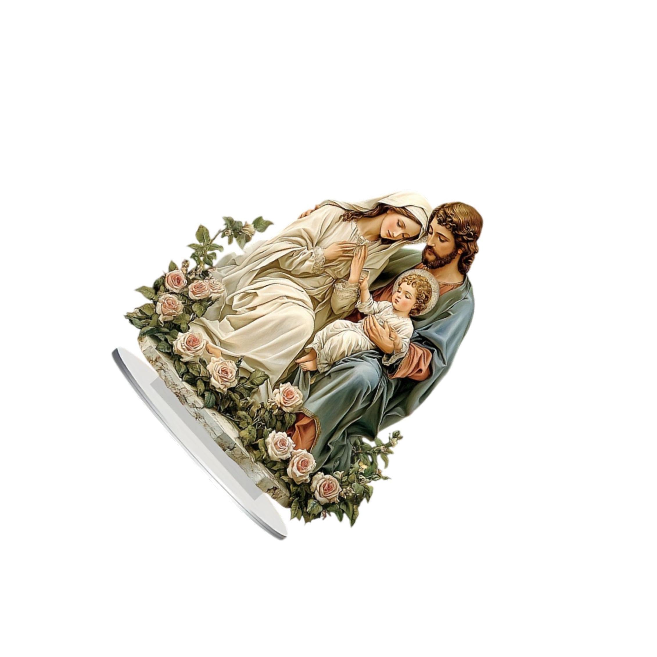 TWISAXC 2D Holy Family Decoration Beautifully Crafted Acrylic Art Unique Centerpiece For Home Or Office Decorating Needs Acrylic Art Craft Table Centerpiece Festival