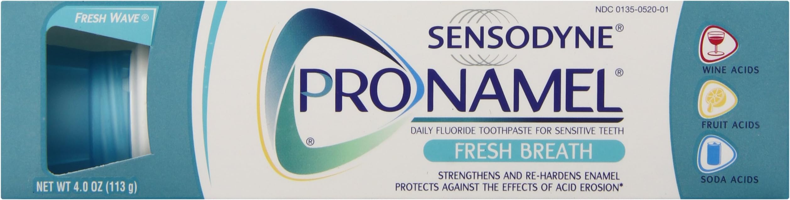 Sensodyne Pronamel Toothpaste Fresh Wave, 4 Ounce (Pack of 12) (83081)