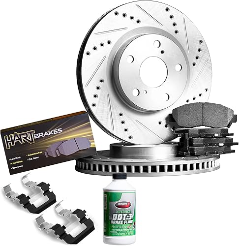 Hart Brakes Kit de frenos traseros y rotores Pastillas de freno traseras Rotores y pastillas de freno Pastillas y rotores semimetálicos Kit de Hart Brakes Kit de frenos traseros y rotores Pastillas de freno traseras Rotores y pastillas de freno Pastillas y rotores semimetálicos Kit de