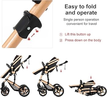 Amazon.com : 2 in 1 Baby Stroller, Reversible Newborn Foldable
