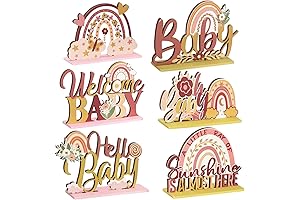 6 Pcs Boho Table Rainbow Decor Centerpieces for Girls, Baby Shower, Sunshine Table Centerpieces