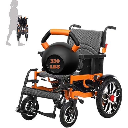 Electric Wheelchairs for Adults,Powerful All Terrain Electric Wheelchair,20" Widen Seat,Foldable Lightweight Power Wheelchair,Portable Motorized Wheelchair for Seniors Support 330lbs（with Warranty