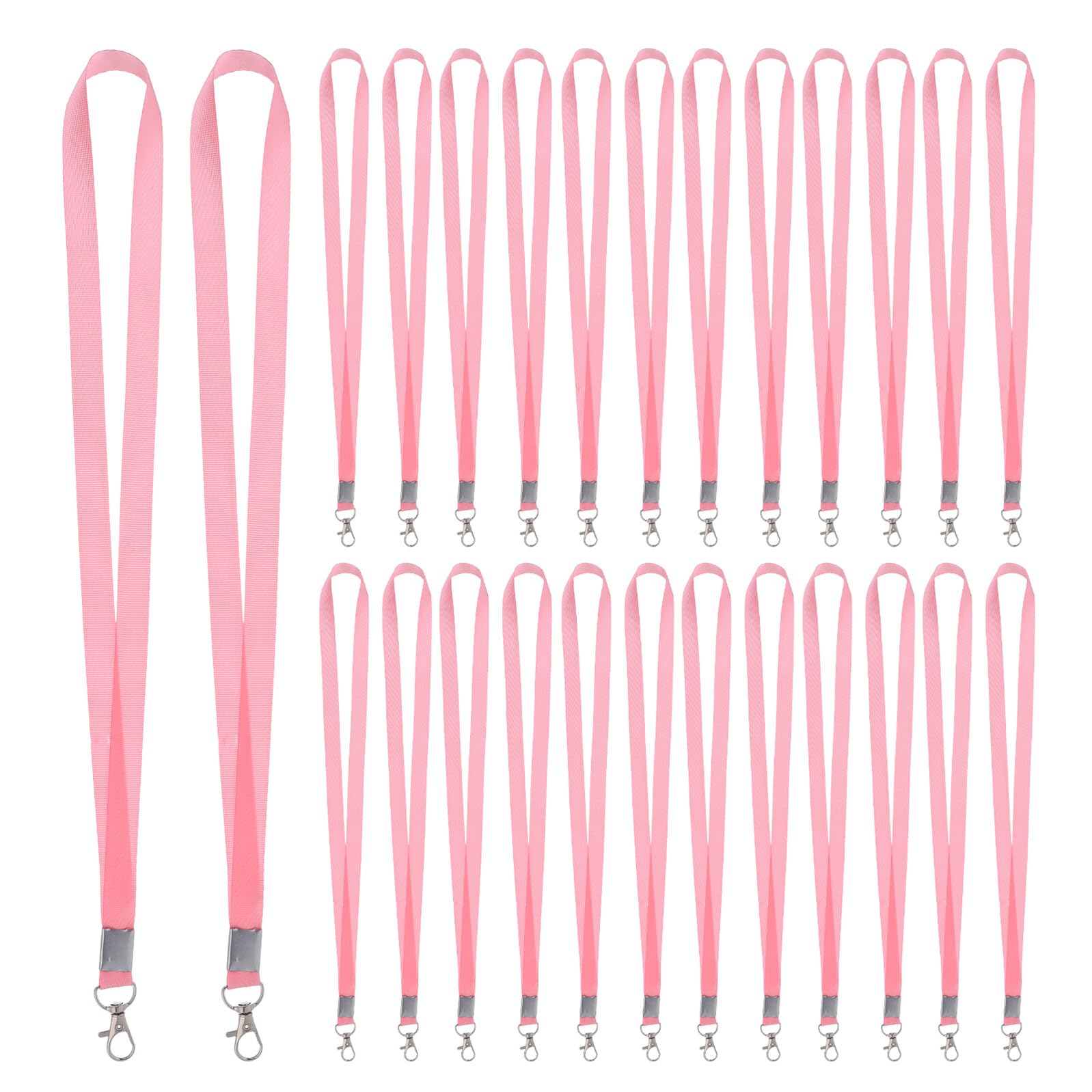 50 Stück ausweishülle schlüsselbänder kartenhülle Ausweis-Lanyard id lanyards ausweishülle mit clip Lanyard für Abzeichen für ID -Abzeichen Schlüsselbund Pink