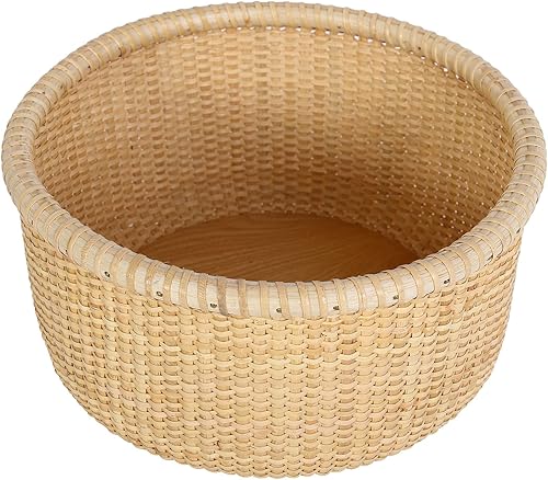 Miniatura 3 de Teng Tian Nantucket Cestas Caja Cesta Tejida Contenedor Tote Cubo Organizador Mano RattanStorage Cesta Fruta Bowl con Banana Hangergift (L)