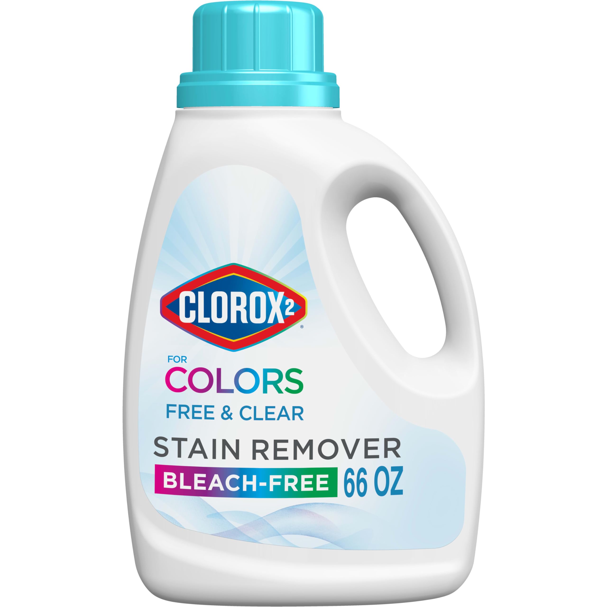 Clorox 2 for Colors Stain Remover & Laundry Additive, Free and Clear, 66 Fl Oz (Pack May Vary)