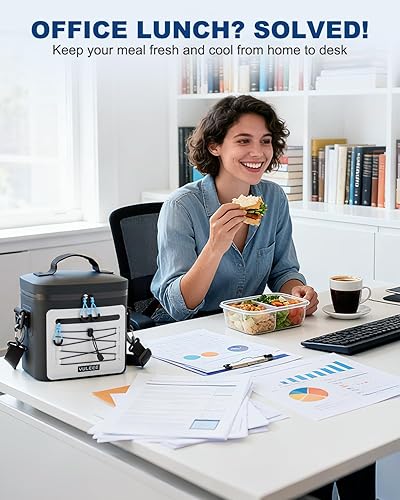 Miniatura 6 de Bolsa enfriadora, 81630 latas de lados suaves, paquete de enfriamiento aislado portátil pequeño, enfriador de almuerzo diario, baúl de hielo a