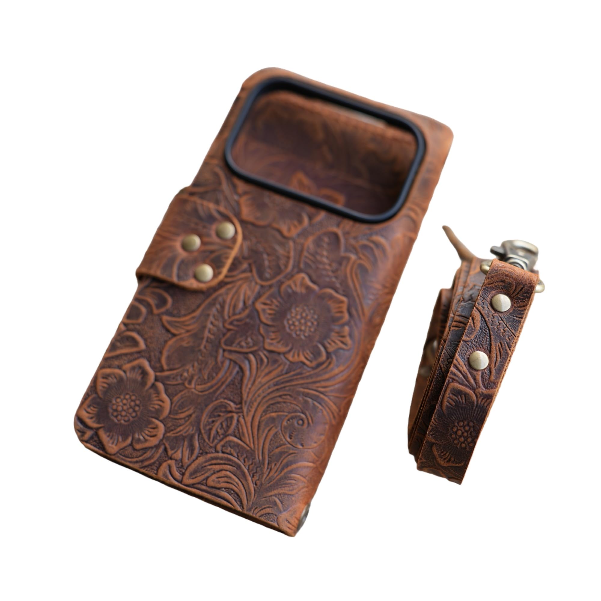 Amazon.com: Handmade Genuine Leather Wallet Case for iPhone 17 Pro