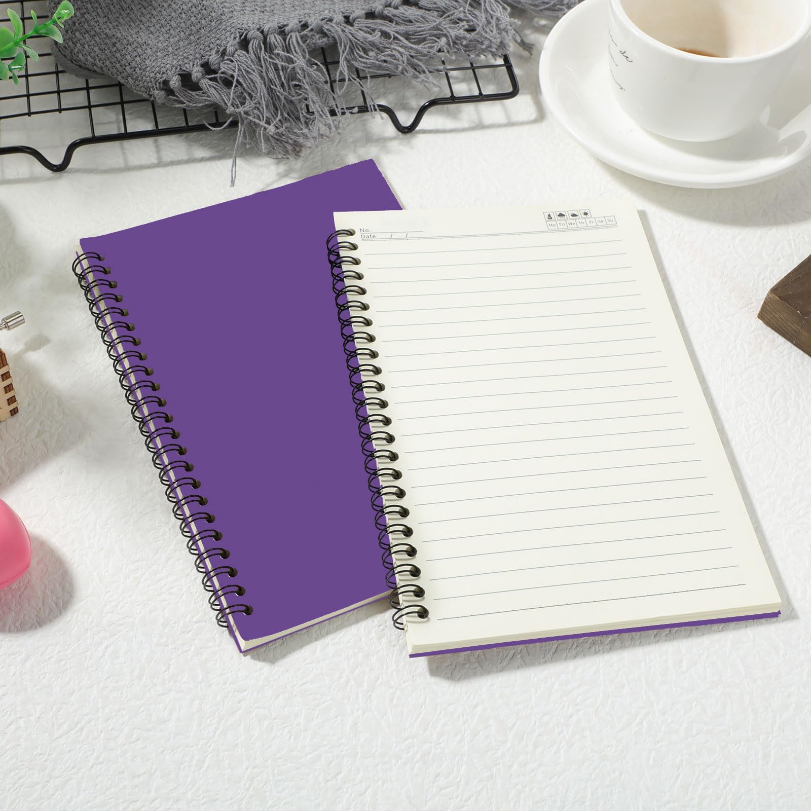 Epakh Paquete de 22 cuadernos en espiral A5 con cubierta de papel kraft, cuaderno de diario de tapa dura para el regreso a clases, cuaderno de 5.5 x 8.3 pulgadas, cuaderno de viaje para el primer día