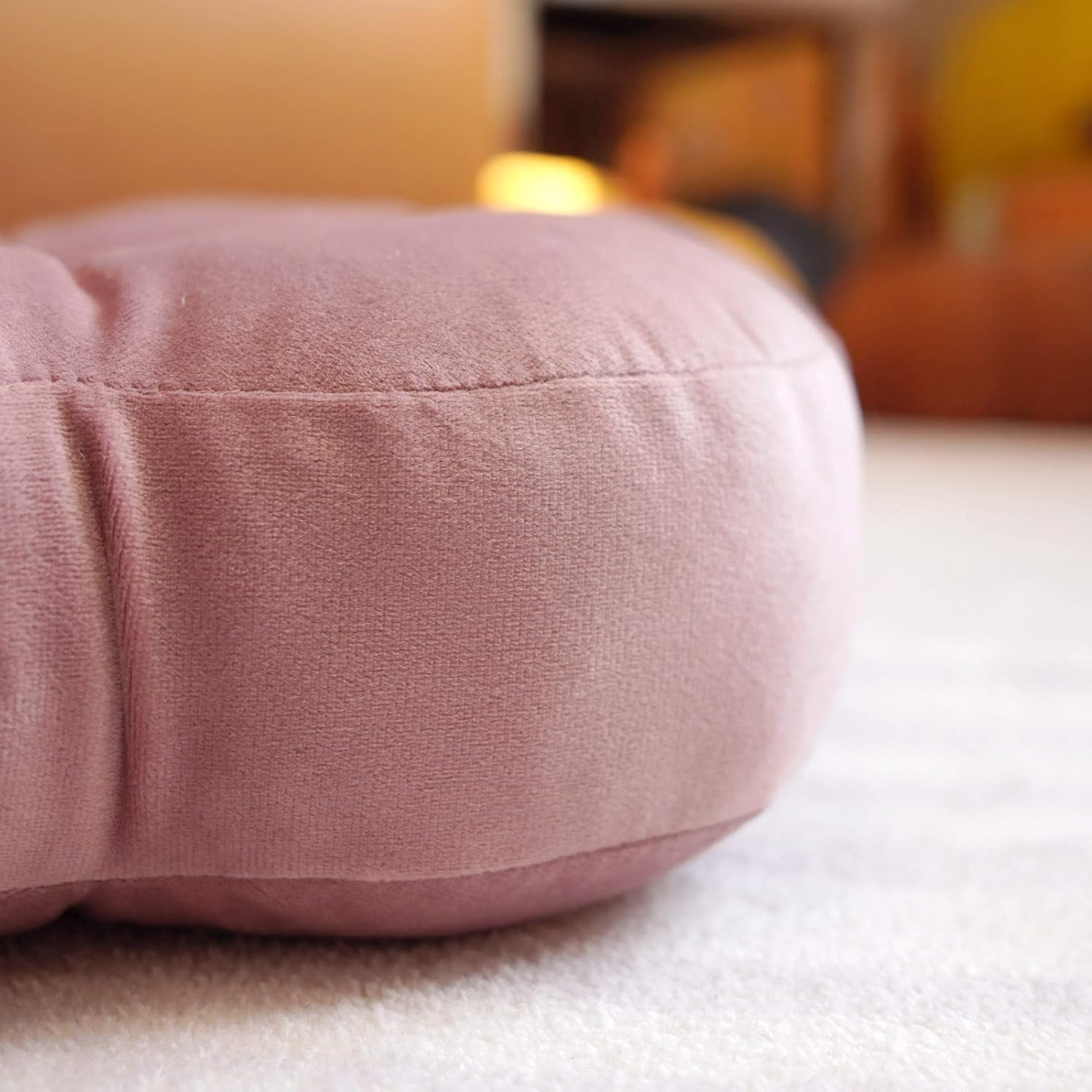 ARTMAGIC Flower Shaped Velvet Decorative Throw Pillow Cushion Ultra Soft Cute Floor Pillow for Couch Bed Sofa (Dusty Pink) - Image 5