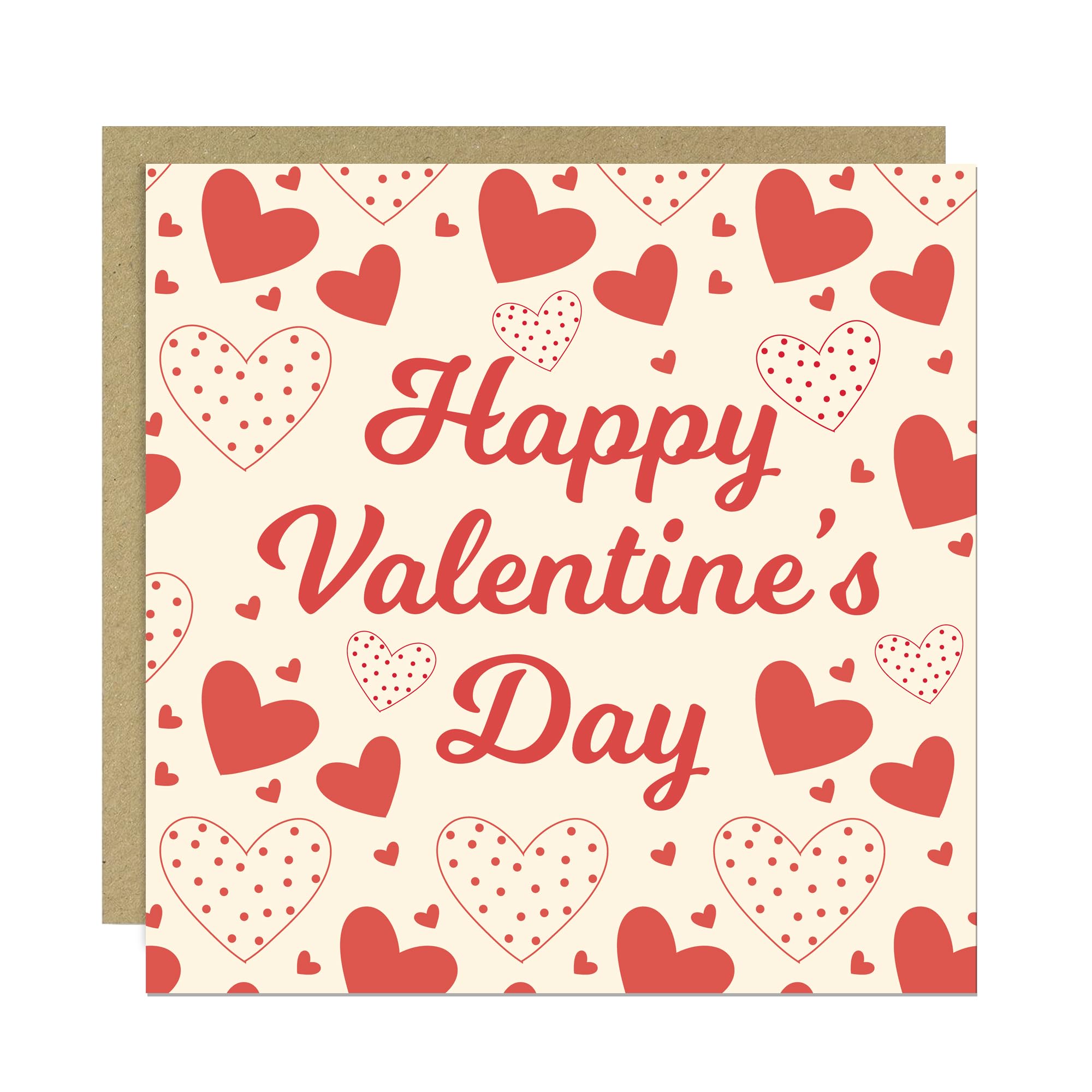 RED OCEAN Valentines Day Card, Card For Her, Card For Him, Perfect Card For Your Husband Wife Boyfriend Girlfriend On Valentines With Kraft Envelope