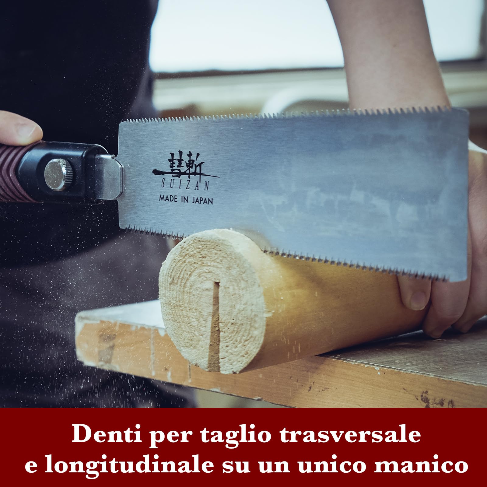 SUIZAN Ryoba Sega giapponese a doppio taglio 210mm - Utensili professionali per la lavorazione del legno