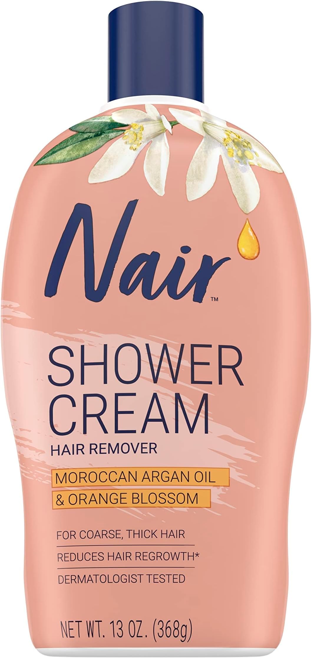 Nair Moroccan Argan Oil Shower Cream Hair Remover, 13.0 oz.