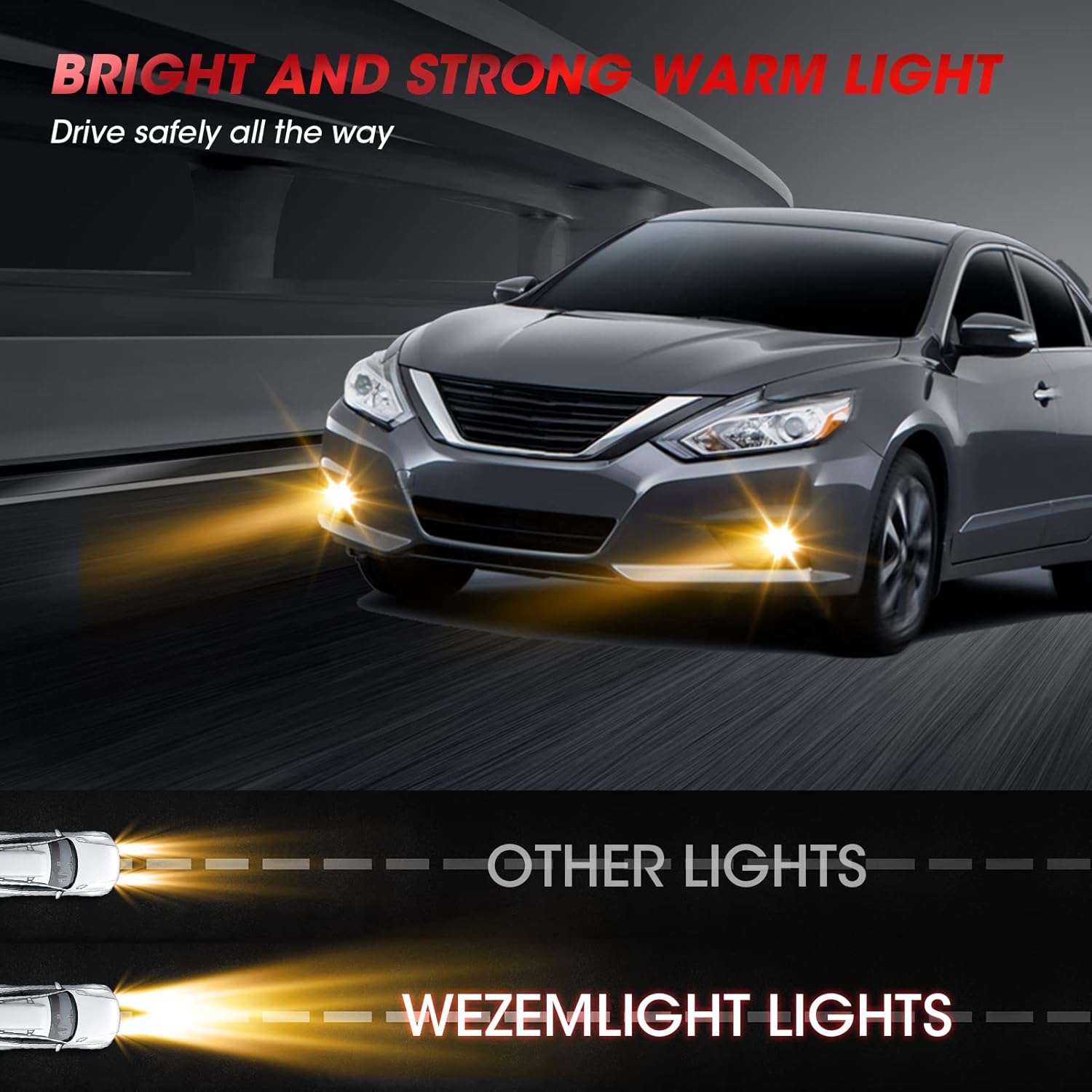 Fog Lights Assembly Replacement For 2016 2017 2018 Nissan Altima Fog Light Replacement with 12V 55W H11 Bulbs Wiring Harness and Switch