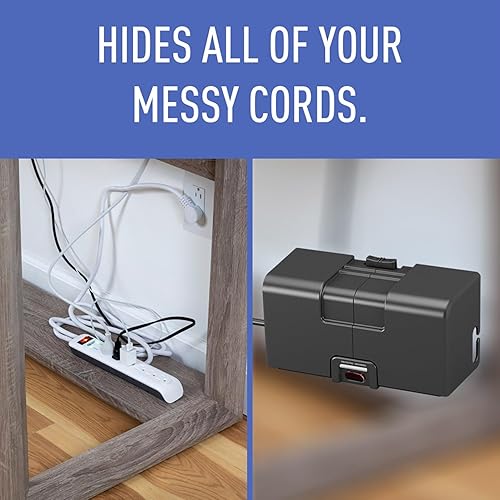 Miniatura 4 de Legrand - Kit de organización de cables Wiremold CCBP8-BK con caja de organización de cables, caja de salida Wiremold con 8 tomas, caja de gestión