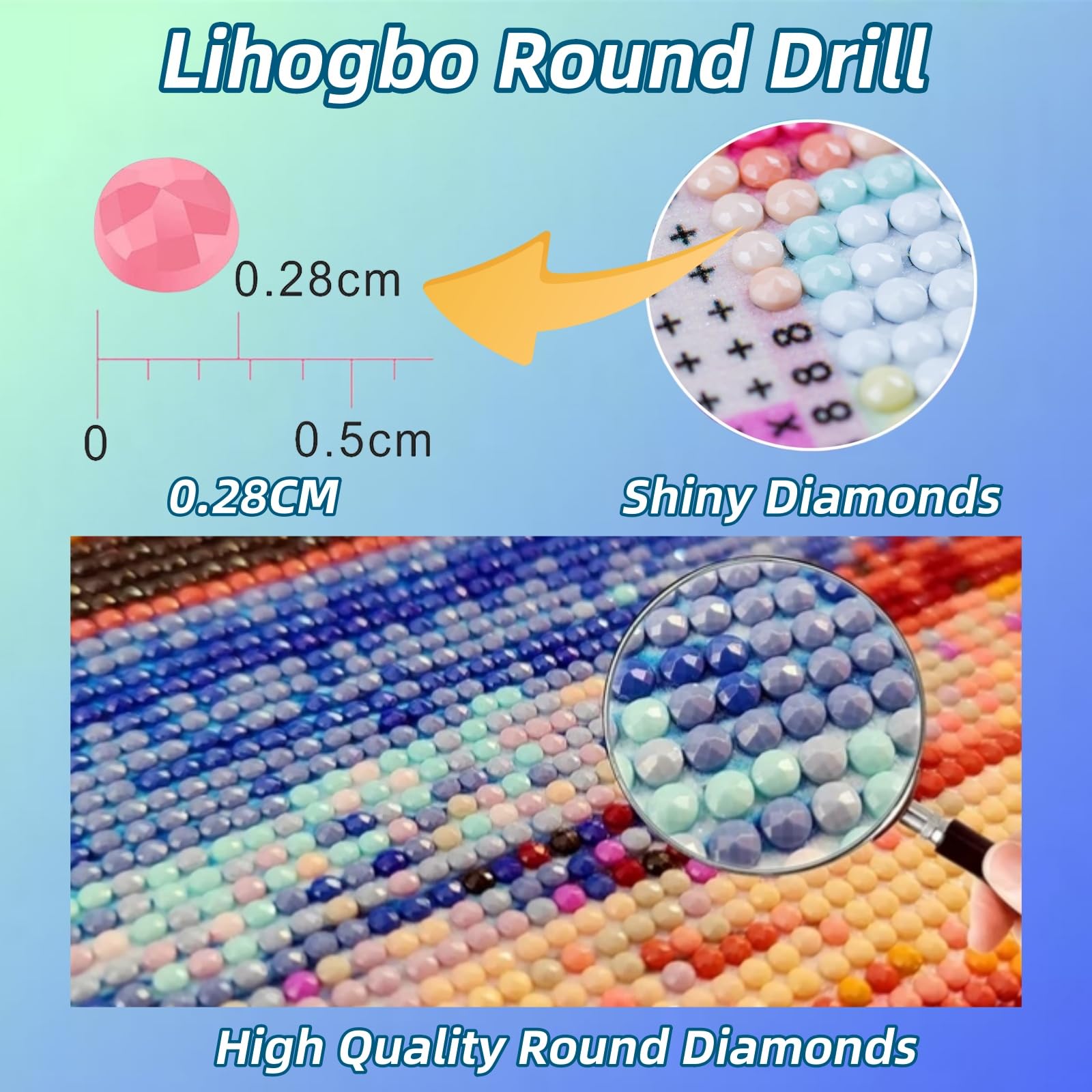 Lihogbo Zestawy do malowania diamentami 5D AI, zestaw do malowania diamentami 5D, pełne wiercenie, sztuka i rękodzieło dla dorosłych, obraz DIY, mapa świata, kryształy, stras, haft do dekoracji ścian