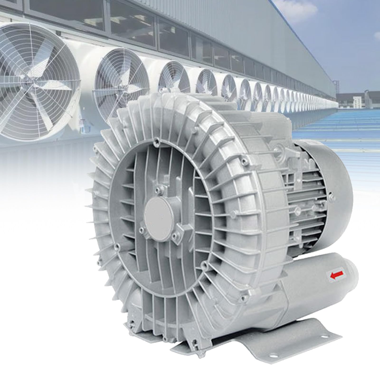 VNATWGOO Regenerative Blower, 220V/380V Vortex Blower, Industrial Vacuum Pump, Ring Vortex Blower for Sewage Aera,350W/380V