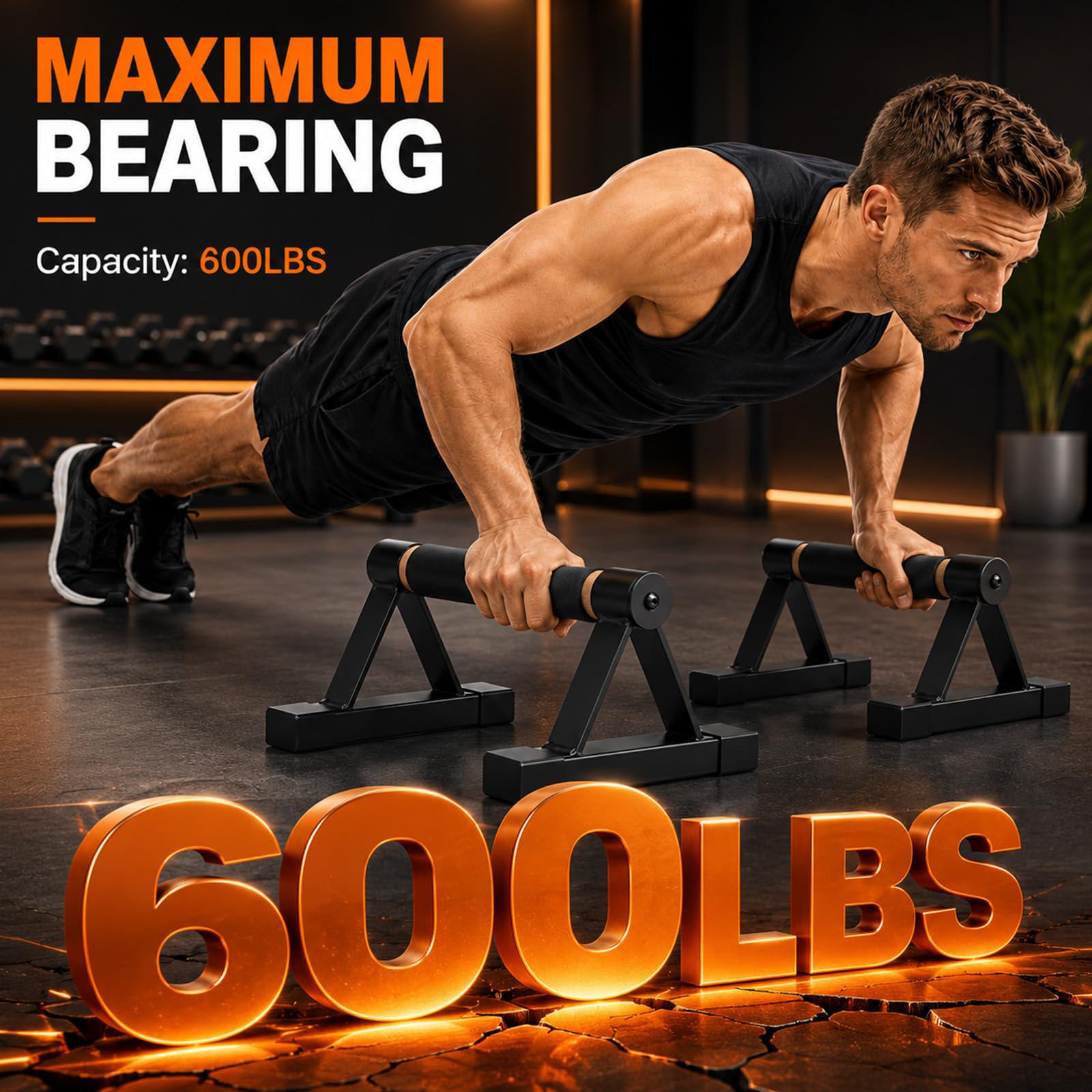 Set da 2 Parallettes Calisthenics in Legno, Maniglie Flessioni Antiscivolo