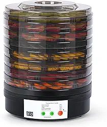 Máquina desidratadora de alimentos, 8 bandejas sem BPA de 11,4 polegadas, desidratador de controlo de temperatura ajustável para ceca, ervas, frutas, legumes, aperitivos secos