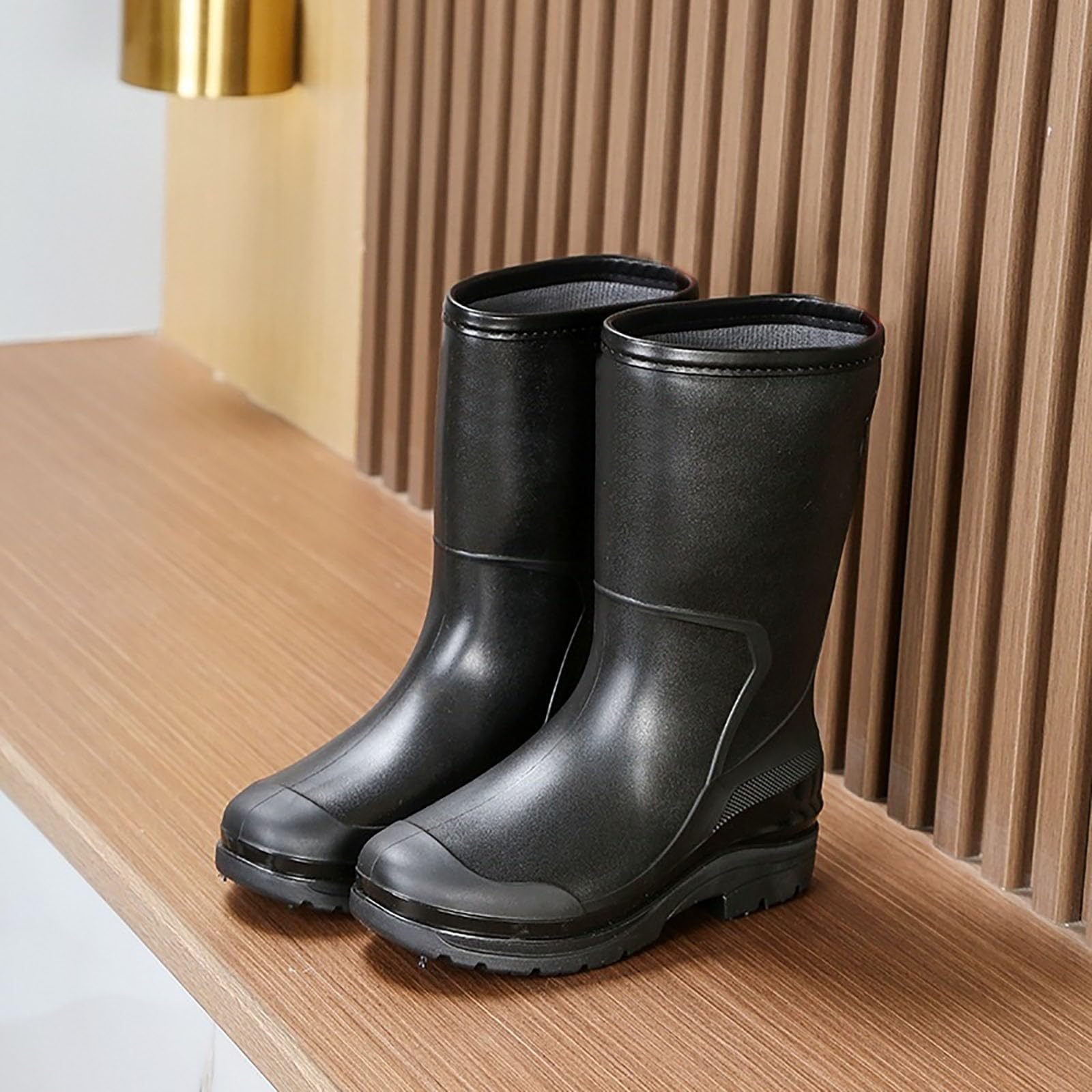 Generisch Botas de lluvia cortas para mujer, bota de lluvia para mujer, bota para el jardín, para mujer, de goma, con comodidad, para exteriores, zapatos de invierno para mujer