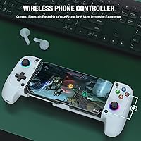 Vista 5 de 【Anti-Drift & Fast-Connect】Wireless Game Controller for iPhone/Android Hall Joysticks Bluetooth Phone Controller, For Cloud Gaming, Genshin