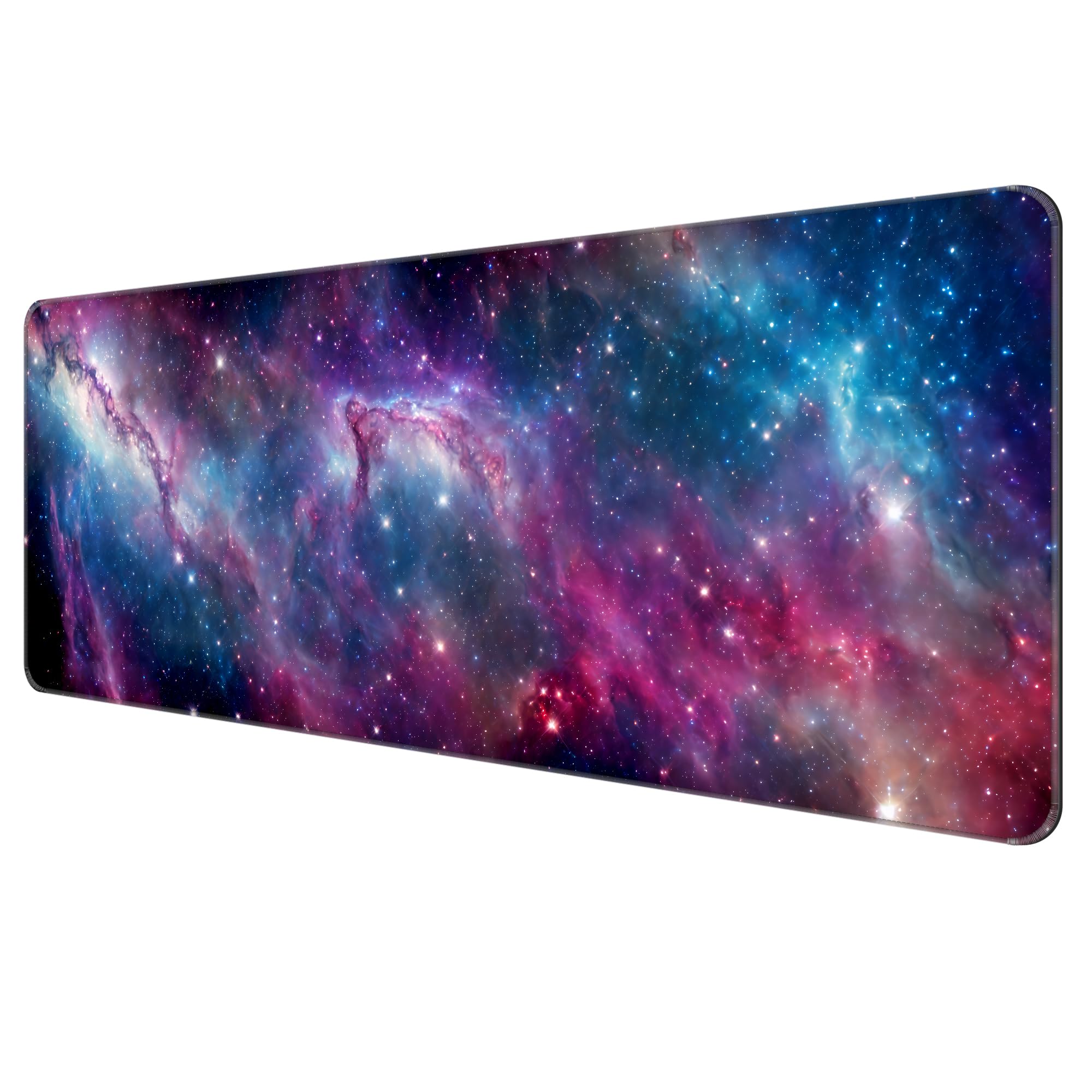 Dynippy Thin Extended Gaming Mouse Pad （31.5 * 11.8 * 0.08 inch） with Stitched Edges Large Mousepad Long XXL Keyboard and Mouse pad Desk Mat for