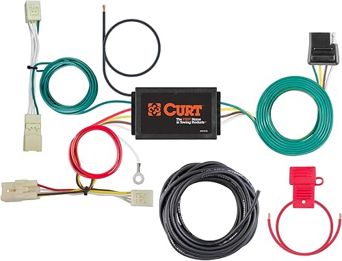 CURT 56410 Arnés de cableado de remolque personalizado de 4 pines para el lado del vehículo, se adapta a Kia Forte, Koup