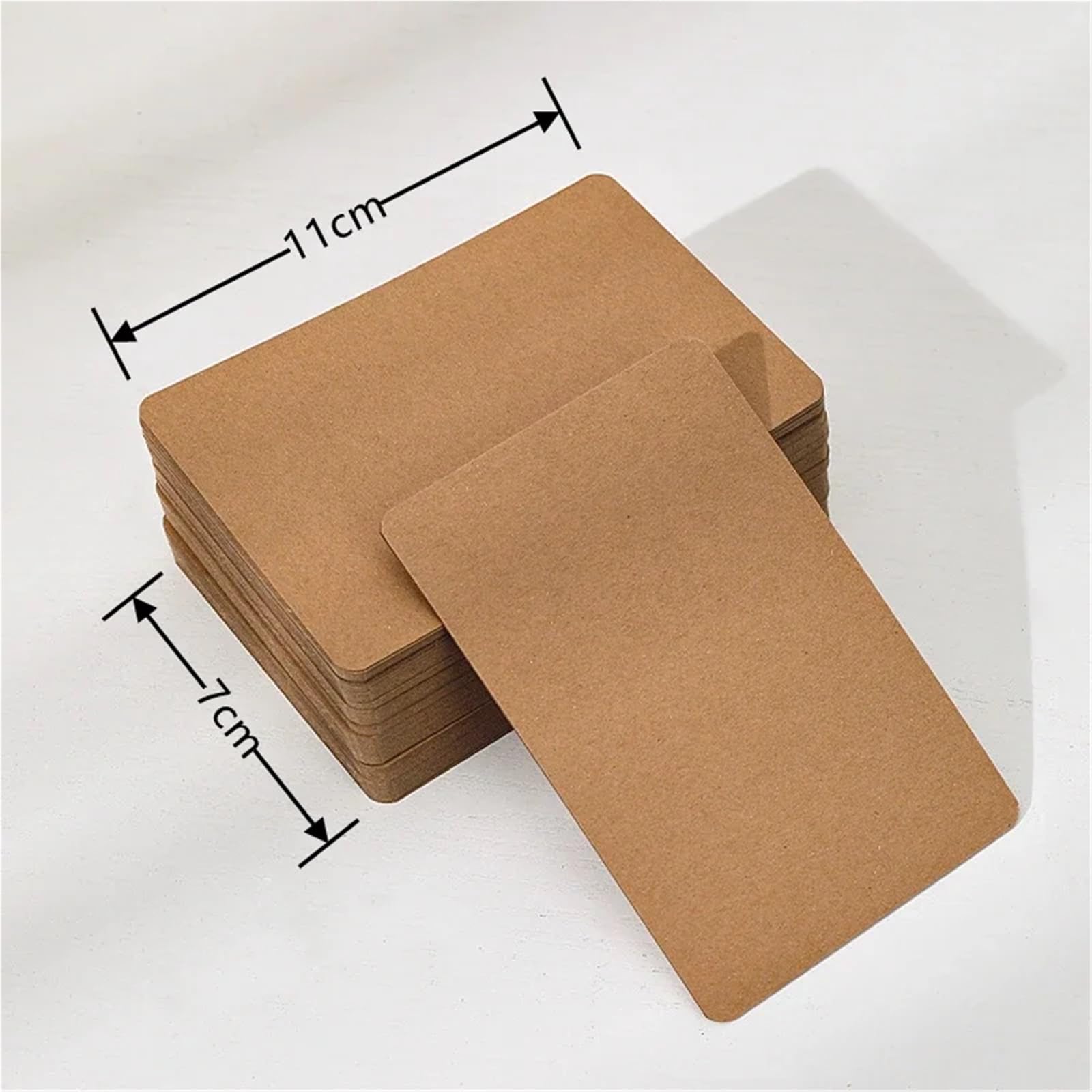 Lot de 400 cartes de visite vierges en papier kraft épais - 240/400 pièces - 11 x 7 cm - Pour cadeau, invitation, graffiti - Kaki